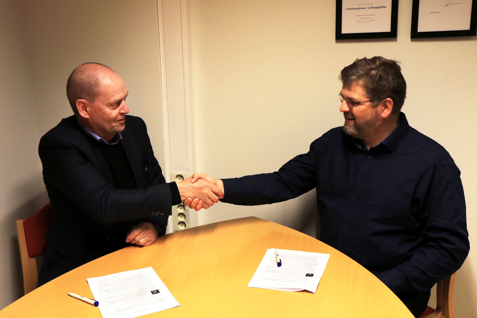 Jóhannes S. Rúnarsson, CEO of Strætó og Sigþór U. Hallfreðsson, manager of Blindrafélagið